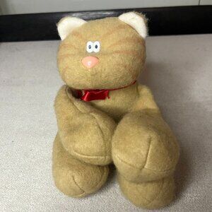 Vintage Hallmark Callie Cat Plush Stuffed Animal Toy Kitty Tan Tabby 1985